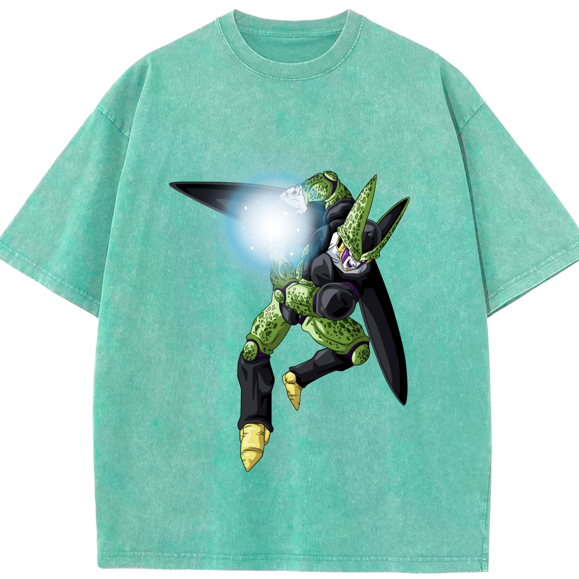 （画像用） ドラゴンボール セル DRAGON BALL Cell 綿100% ヴィンテージ風 半袖Tシャツ（フロントプリント）